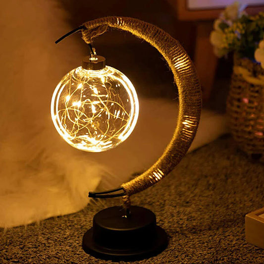 Illuminate Your Space with the Enchanting 3D LED Moon Sepak Takraw Night Lamp - Perfect for Christmas and Bedside Ambiance