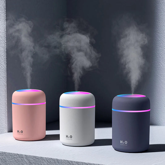 Transform Your Space with the 300Ml Mini Air Humidifier - Ultrasonic Aroma Diffuser with Auto Shut-Off and USB Power